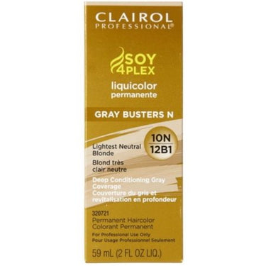 Clairol Professional Soy 4Plex Liquicolor Permanente Gray Busters – 10N Lightest Neutral Blonde – 2 oz - ANNS BEAUTY SUPPLY
